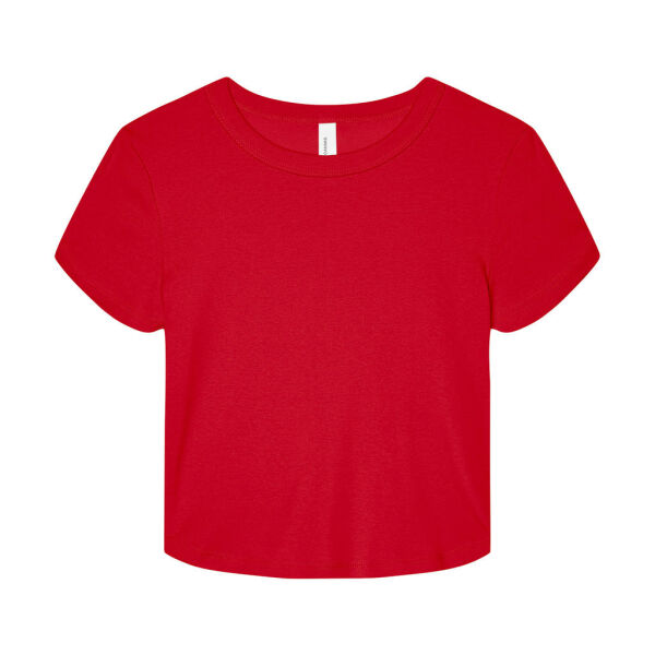 Women's Micro Rib Baby Tee - Solid Red Blend - XL