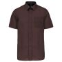 Ace - Heren Overhemd Korte Mouwen brown 6XL
