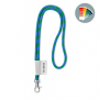 Polyester 2-kleurige koord-lanyard met full color label