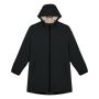 Duurzaam waterdicht uniseks jasje met sherpavoering black XS