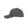 HERRINGBONE MELANGE CAP, BLACK/HEATHER GREY, S/M, FLEXFIT
