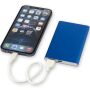 Pep type-C powerbank van 4000 mAh van gerecycled aluminium - Koningsblauw