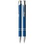 Aluminium balpen Marseille rubberised Blauw - Blauwe inkt