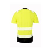RECYCLED SAFETY T-SHIRT, FLUORESCENT YELLOW / BLACK, 4XL/5XL, RESULT