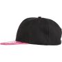 Bronx Glitter Flat Peak Snapback Cap black/pink one size