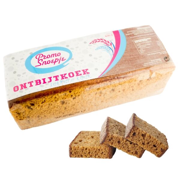 Ontbijtkoek met logo