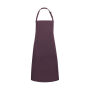 Bib Apron Basic with Pocket - Aubergine - One Size