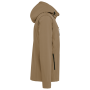 3-laags uniseks softshelljas met afneembare capuchon en mouwen Camel 5XL