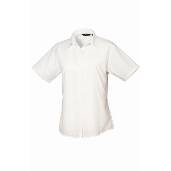 Ladies Short Sleeve Poplin Blouse