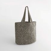 Canvas cabas tas met luipaardprint Vintage leopard print One Size