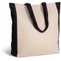 Tweekleurige shopper Natural / Black One Size