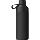 Big Ocean Bottle 1000 ml vacuümgeïsoleerde waterfles - Obsidiaan zwart