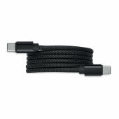 BRAID - RPET magnetische kabel - Zwart