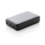 RCS standaard recycled plastic 10.000 mAh powerbank, zwart