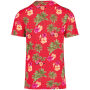 Ecologisch heren-T-shirt met tropische print Red Hawaiian S
