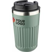 Recycled roestvrijstalen thermosbeker (400 ml) Chiara zwart