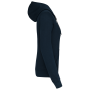 Damessweater met rits en capuchon in contrasterende kleur Navy / Fine Grey M