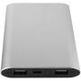 Juice type-C draadloze powerbank van 8000 mAh van gerecycled aluminium - Zilver