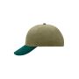 6 Panel Raver Cap beige/dark-green one size