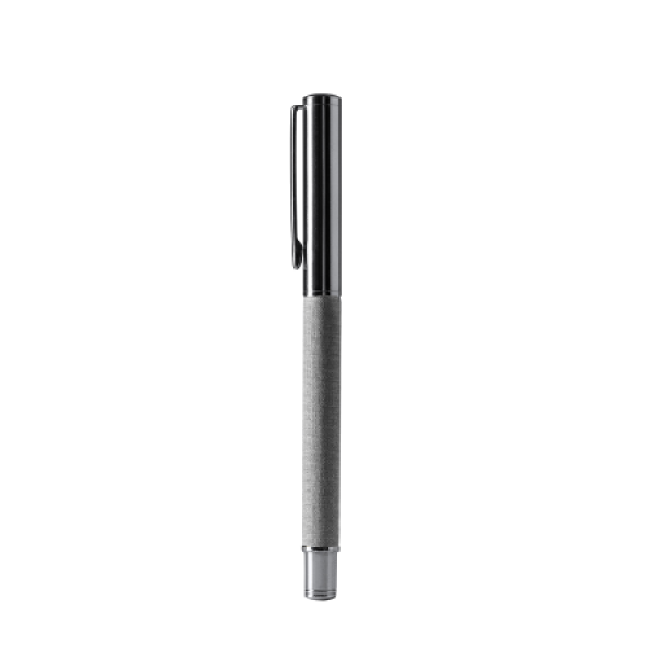 LOMOX Rollerball met metalen houder en gerecycled RPET polyester - donkergrijs LOMOX Rollerball met metalen houder en gerecycled RPET polyester - donkergrijs