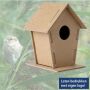Vogelhuisje van hout - Houtkleur - DP2148