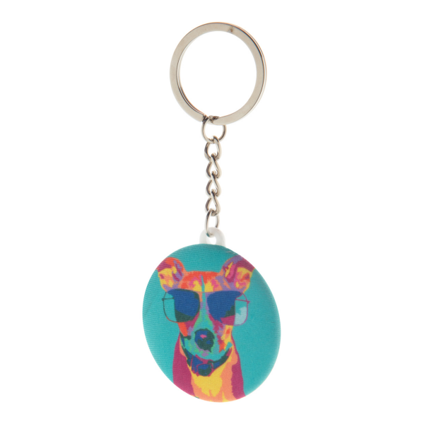 KeyBadge RPET Mini - RPET-sleutelhanger met speld
