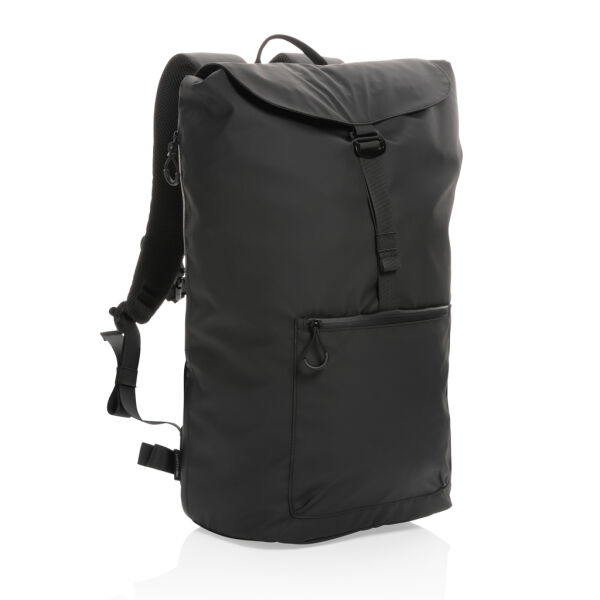 Impact AWARE™ RPET waterbestendige 15.6" laptoprugzak, zwart Impact AWARE™ RPET waterbestendige 15.6" laptoprugzak, zwart
