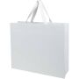 Smartfold papieren tas van 210 g/m² met lintgrepen en een glanzende laminaatlaag - 42 x 12 x 35 cm - Wit Smartfold papieren tas van 210 g/m² met lintgrepen en een glanzende laminaatlaag - 42 x 12 x 35 cm - Wit