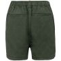 Ecologische verwassen damesshort van lyocell washed organic khaki L