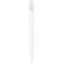 Thalaasa balpen van ocean bound plastic (zwarte inkt) - Transparant wit/Wit