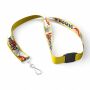 Polyester keycord met gesublimeerde satijnen overlay