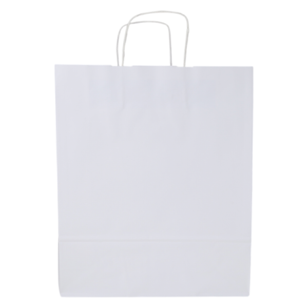 Papieren tas wit en ecru 320x420x110 mm Papieren tas wit en ecru 320x420x110 mm