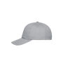 5 Panel Cap Organic Cotton light grey one size