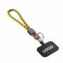 Sleutelhanger & telefoonhouder met koord met leren uiteinde Sleutelhanger & telefoonhouder met koord met leren uiteinde