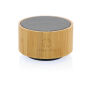 RCS gereycled plastic en bamboe 3W draadloze luidspreker, zwart