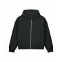 Fronter - Oversized rits hoodie in een gerecycled katoen blend - Black (XS)
