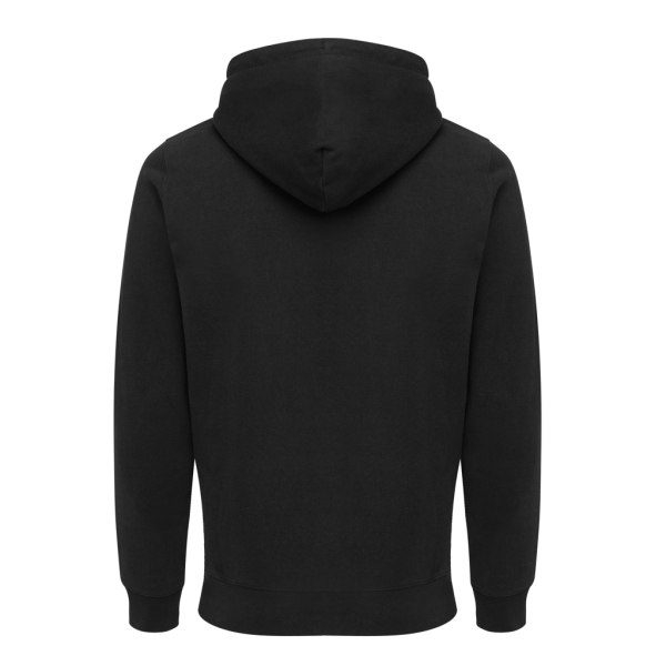 Iqoniq Abisko gerecycled katoen hoodie met rits, zwart (XXL)