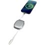 Alphard 100W oplaadkabel van gerecycled plastic met uitschuifbare kabel, CarPlay en PD-oplaadfunctie - Zilver