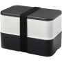 MIYO Renew double layer lunch box - Granite/Ivory white/Solid black