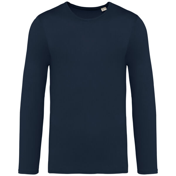 Ecologisch verwassen uniseks T-shirt lange mouwen