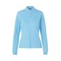 Poloshirt met lange mouw | stretch | dames - Lichtblauw, M