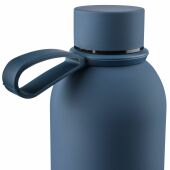 Gerecycled roestvrijstalen dubbelwandige drinkfles (500 ml) Sena zwart
