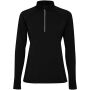 Estambul damessweater met lange mouwen en halve rits - Zwart - S