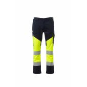 fluorescent yellow/navy blue