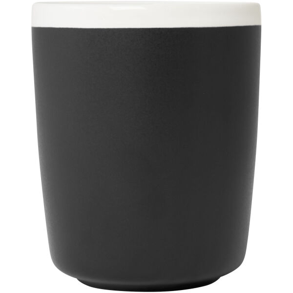 Lilio 310 ml ceramic mug - Solid black