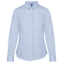 Damesblouse in popeline met lange mouwen Striped Pale Blue / White L