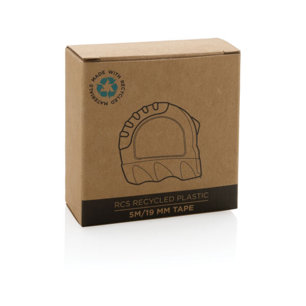 RCS gerecycled plastic 5M/19 mm rolmaat, geel, zwart RCS gerecycled plastic 5M/19 mm rolmaat, geel, zwart