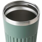 Recycled roestvrijstalen thermosbeker (400 ml) Chiara zwart