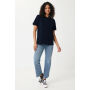 IQONIQ Kakadu relaxed gerecycled katoen t-shirt, donkerblauw (XXS)