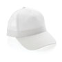 Impact AWARE™ 5 panel recycled katoenen truckercap, wit